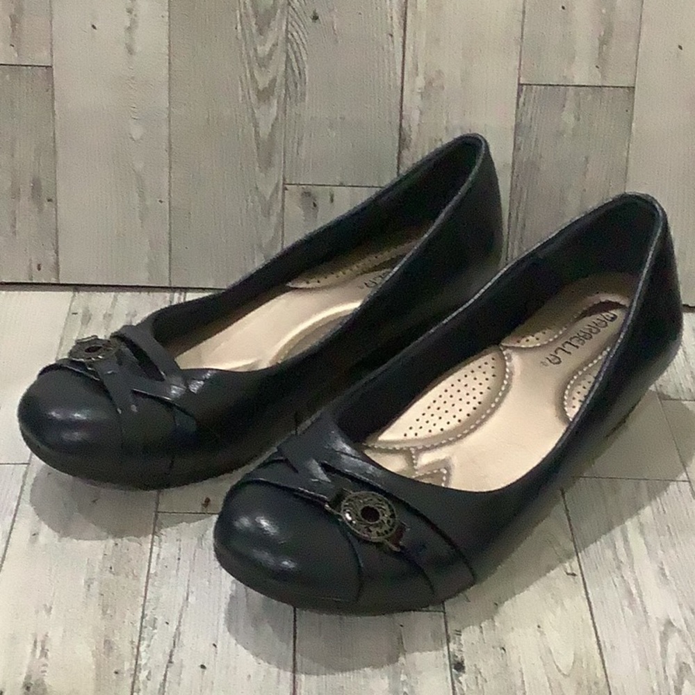 Marbella women’s blue slip on platform shoes size 8